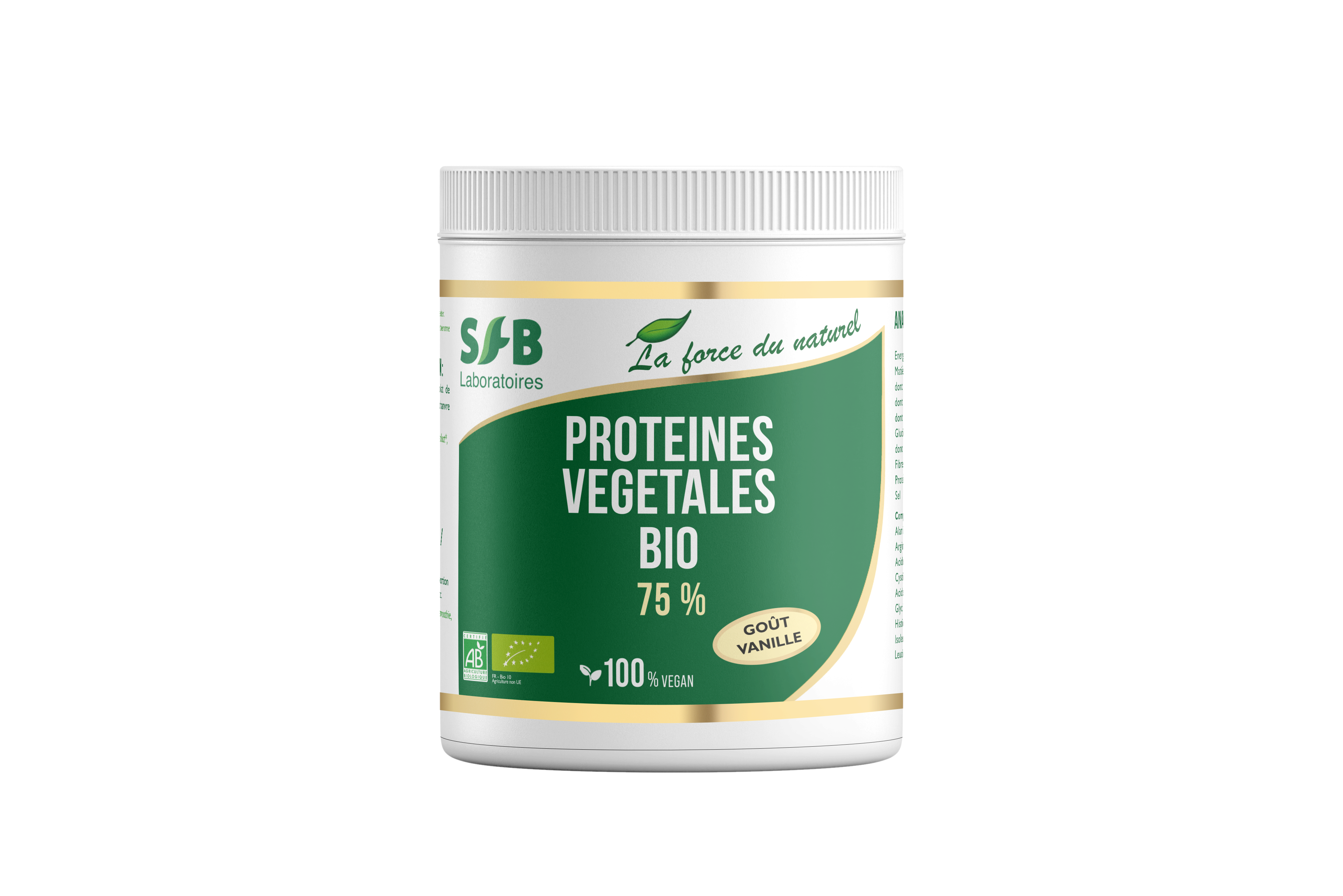 Protéine Végétale Bio 75% - SFB Laboratoires