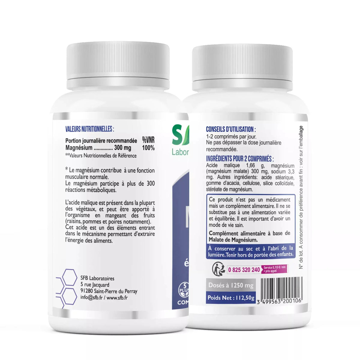 Malate de magnésium 1250 mg SFB Laboratoires