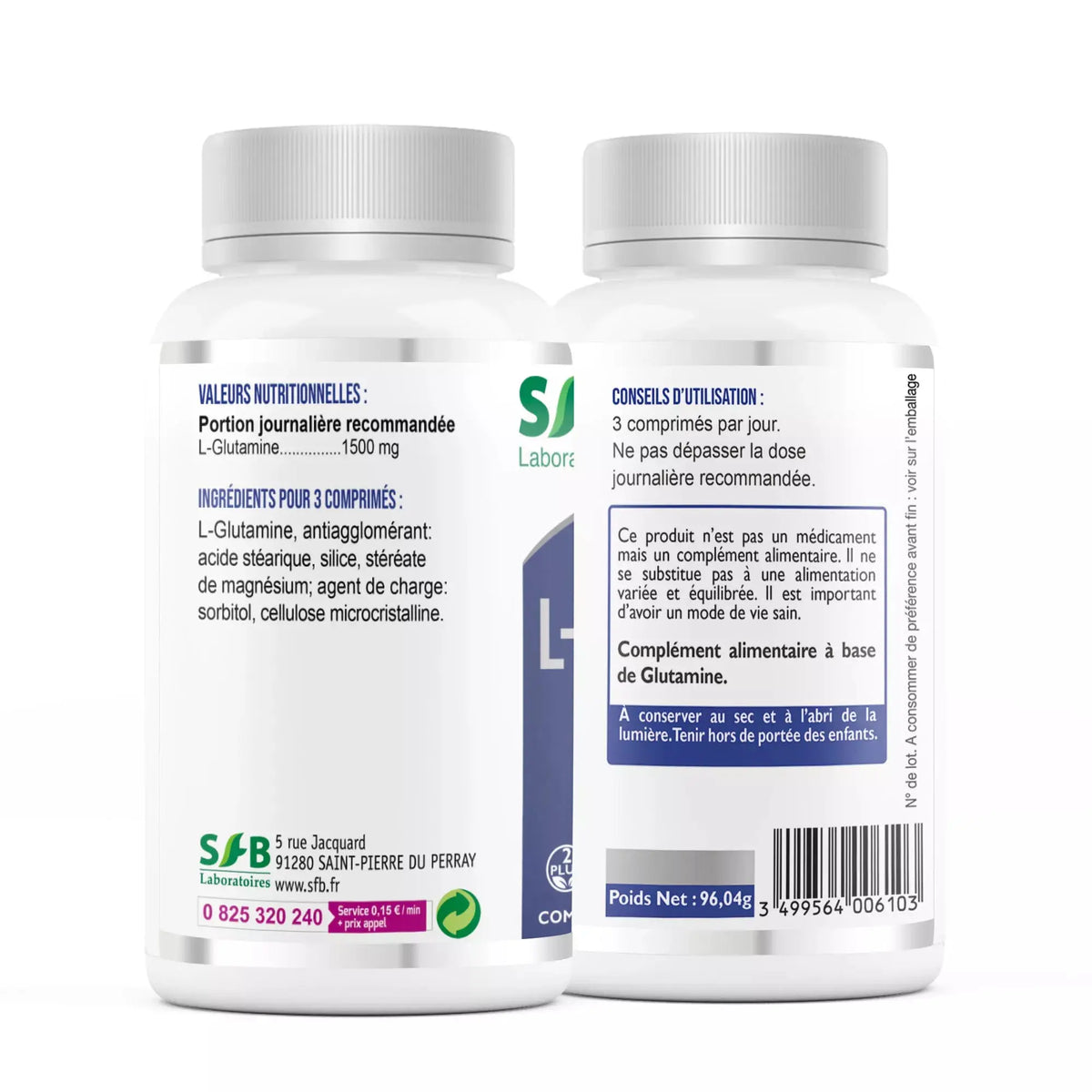 L-Glutamine 1500 - 100 comprimés SFB Laboratoires