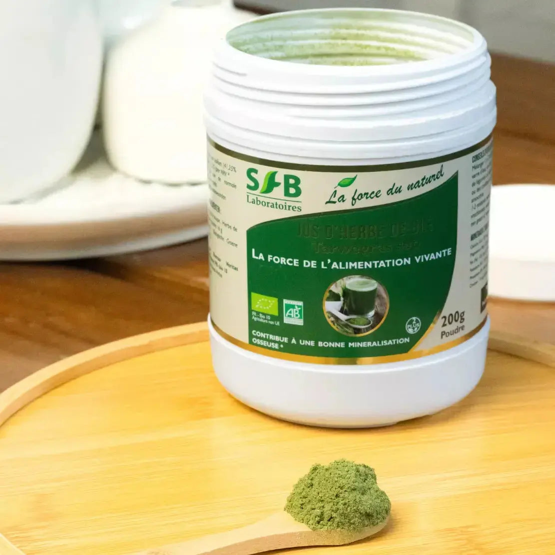 Jus d'herbe de blé bio - 200 g SFB Laboratoires