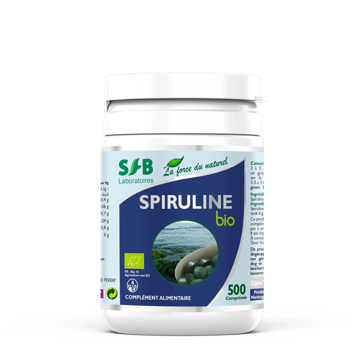 Spiruline Bio en comprimé - 500 comprimés SFB Laboratoires