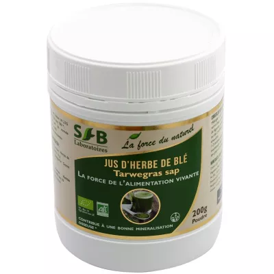 Jus herbe de blé bio - 200 gr - Complément alimentaire France - SFB Laboratoires