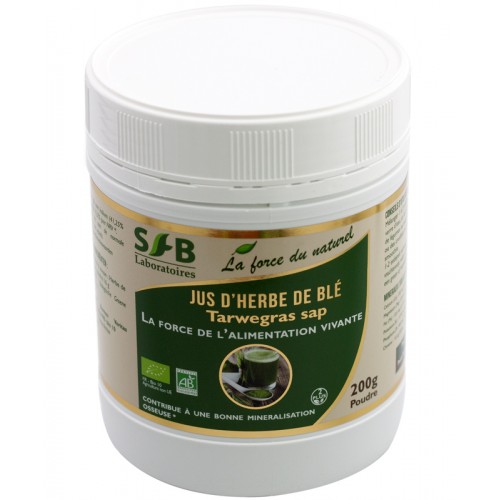 Jus herbe de blé bio - 200 gr - Complément alimentaire France - SFB Laboratoires