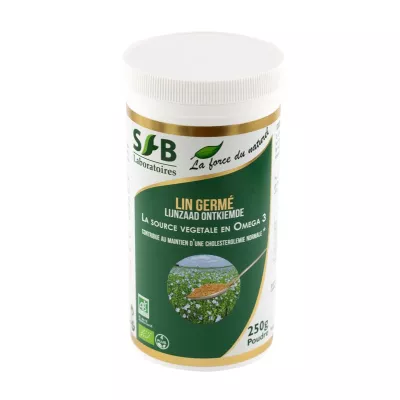 Poudre Lin Germé Bio - 250 g - Complément Alimentaire Bio - SFB Laboratoires