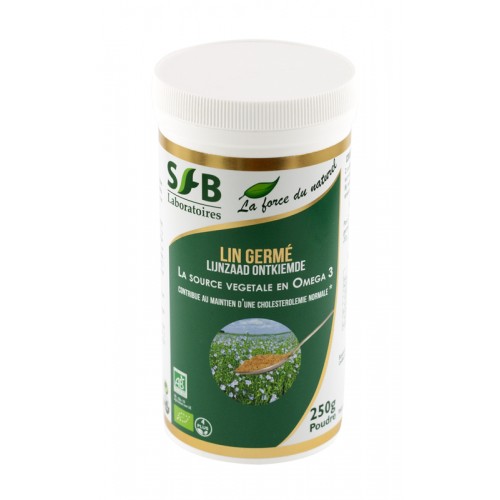 Poudre Lin Germé Bio - 250 g - Complément Alimentaire Bio - SFB Laboratoires
