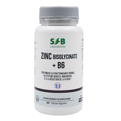 Complément Alimentaire Français Bio - Zinc Bisglycinate + B6