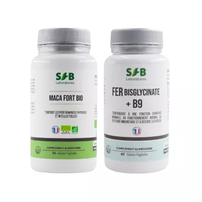 Pack fatigue : Maca BIO + fer