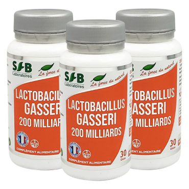 Lactobacillus Gasseri 200 milliards - Probiotique minceur - Lot de 3 - Complément alimentaire bio - SFB Laboratoires