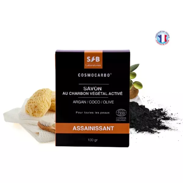 Savon charbon végétal