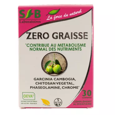 Zéro Graisse - Garcinia Cambogia + Chitosan Végétal - 30 Comprimés