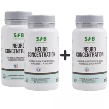 Neuro'concentration - offre 2+1 - Complément alimentaire - SFB Laboratoires