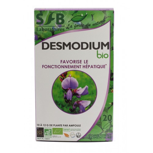 Desmodium Fort bio - 20 ampoules - Complément alimentaire bio - SFB Laboratoires