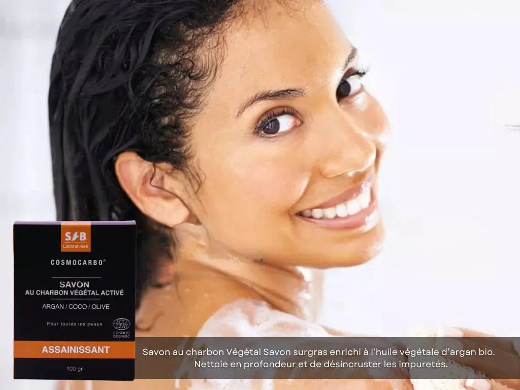 Savon charbon végétal