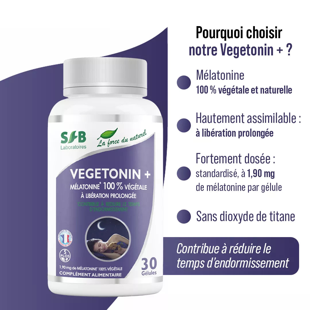 Végétonin + Mélatonine végétale - 30 gélules