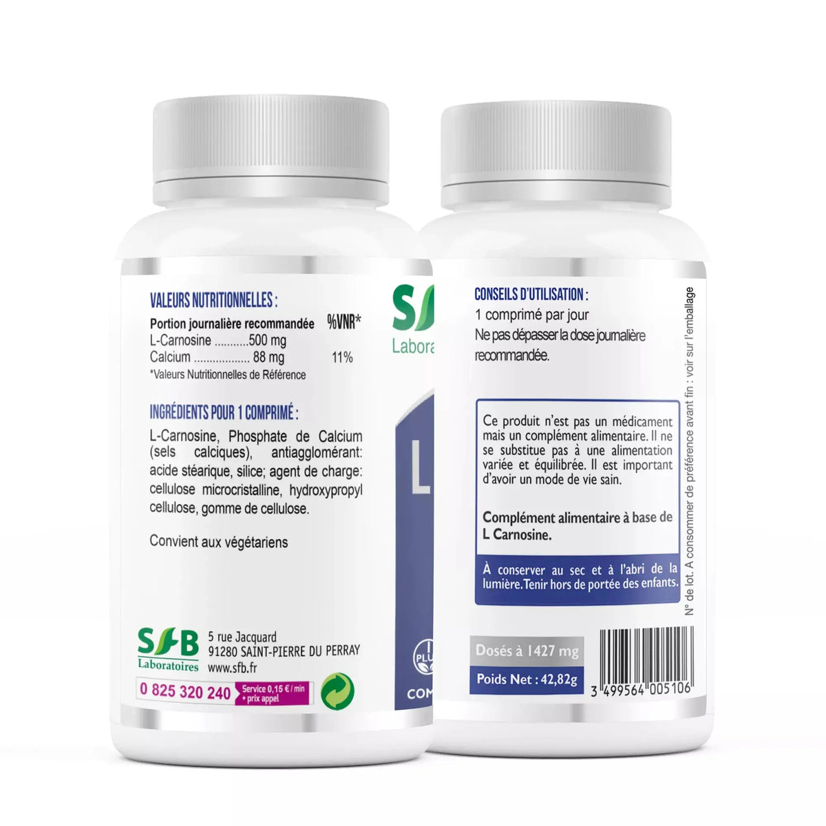 L-Carnosine 500mg SFB Laboratoires