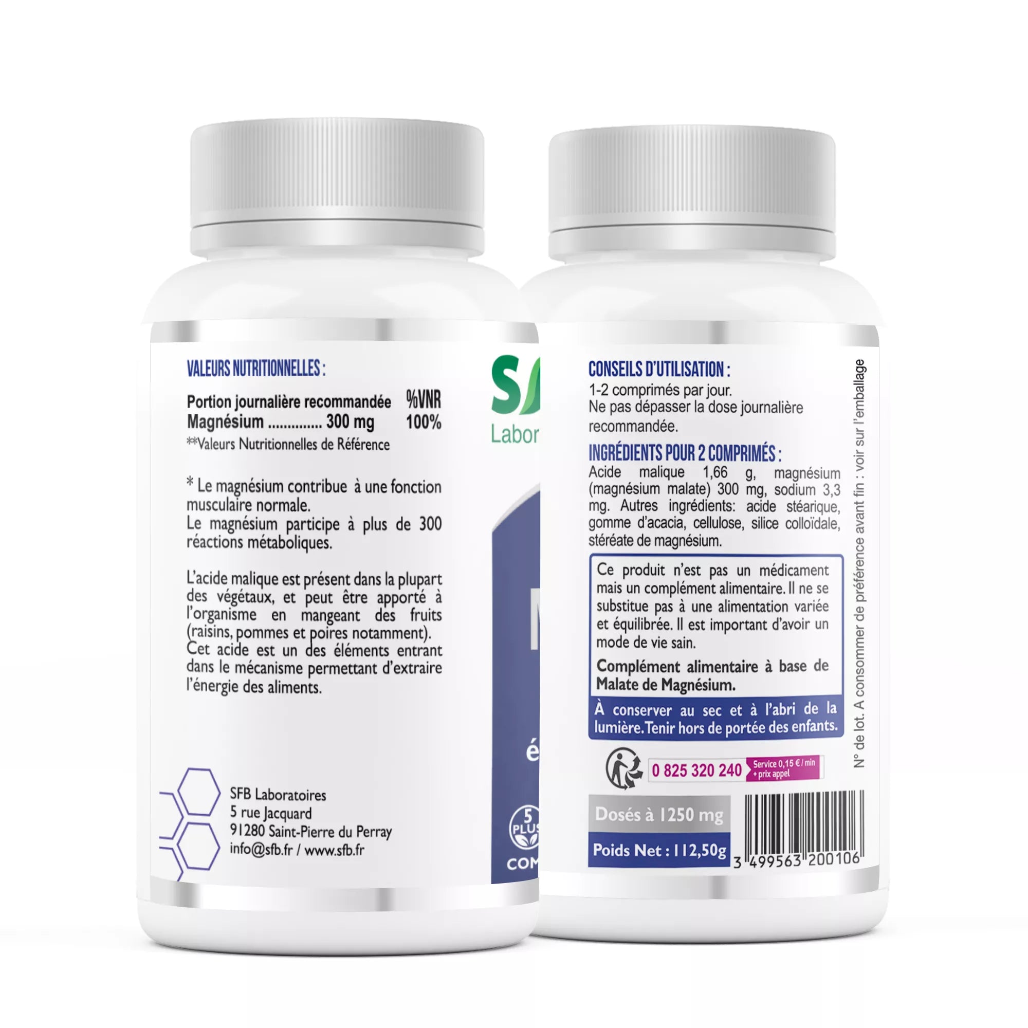 Malate de magnésium 1250 mg