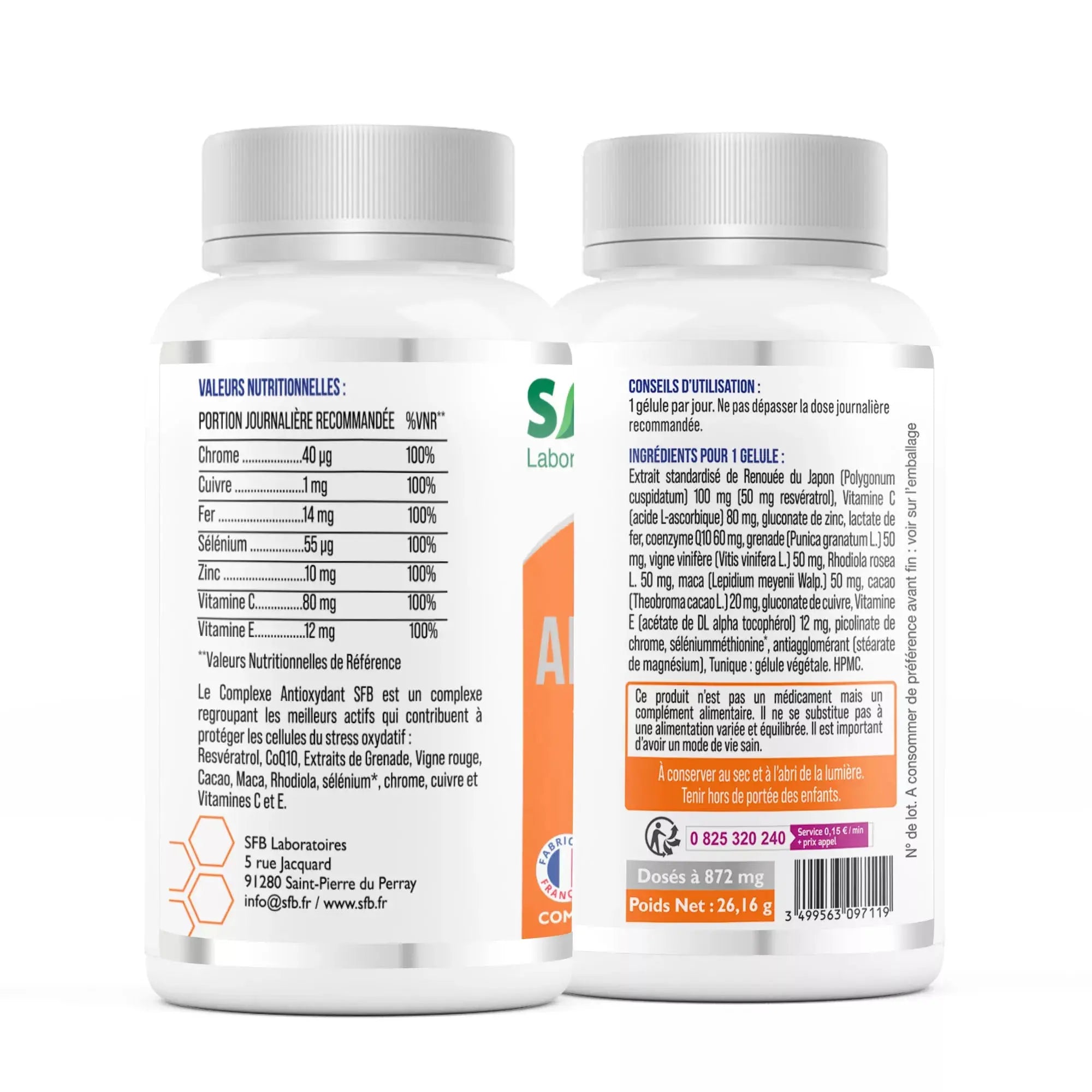Complexe Antioxydant - Oxynium - 30 gélules SFB Laboratoires