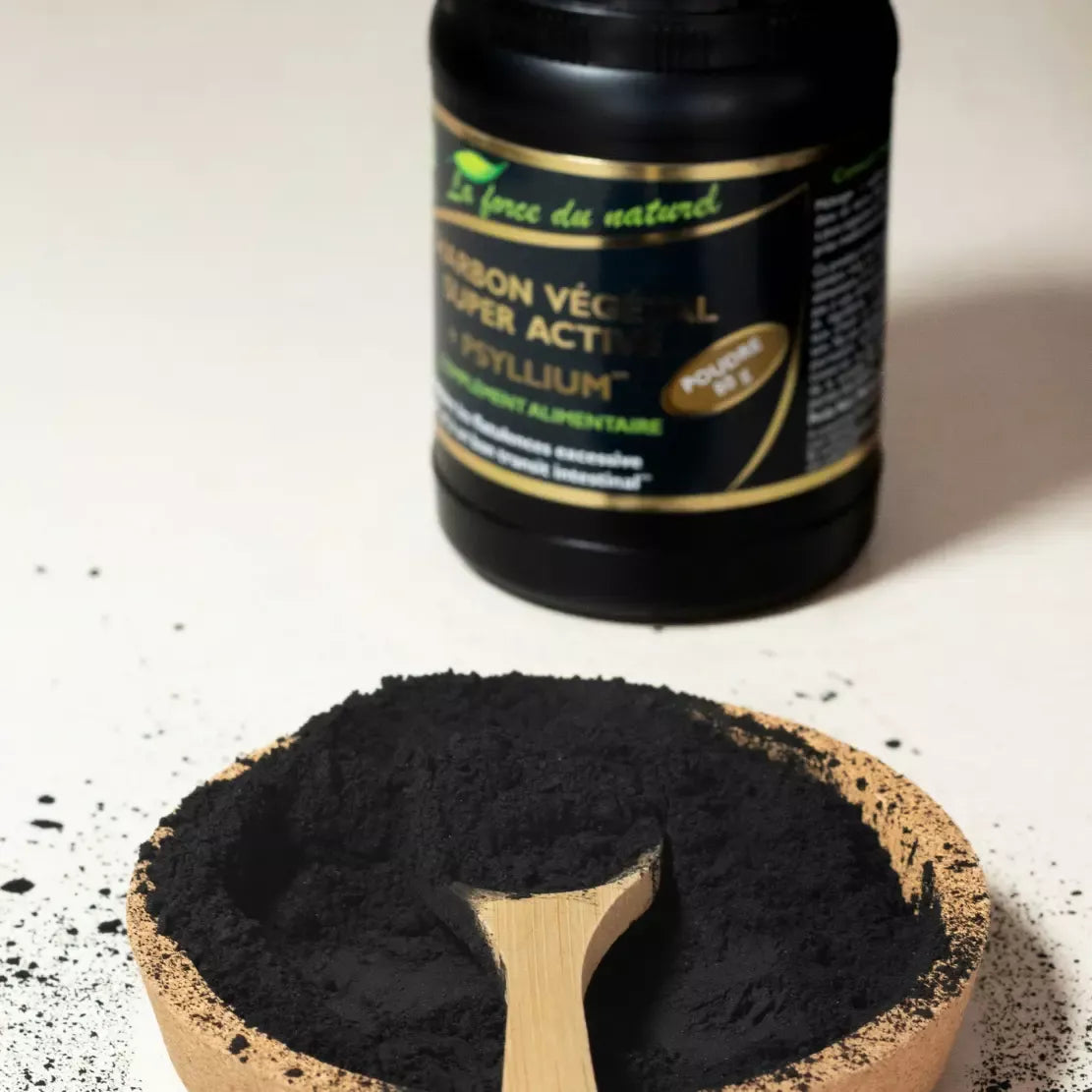 Charbon Végétal Super Activé + Psyllium Bio