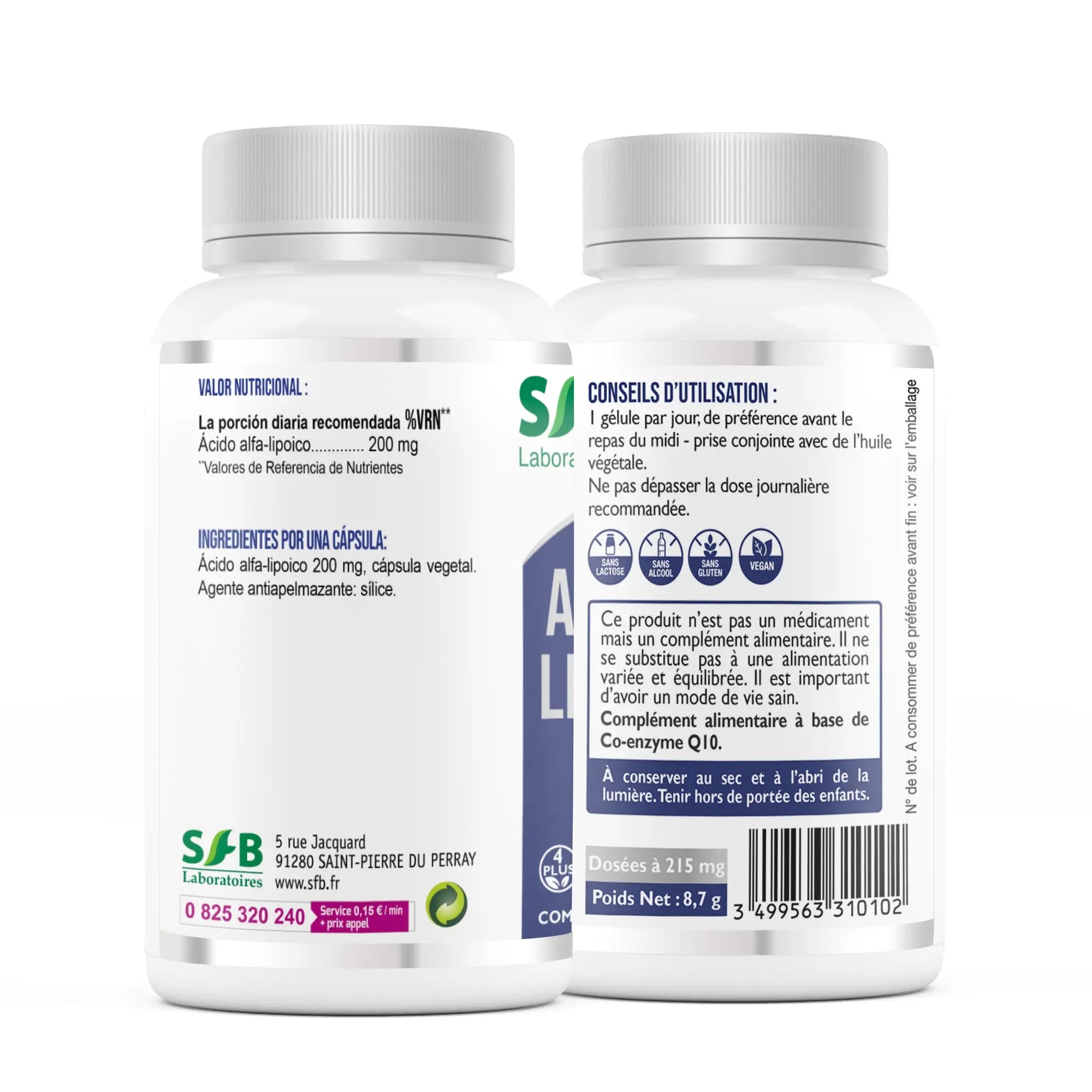 Acide Alpha Lipoïque 200mg SFB Laboratoires