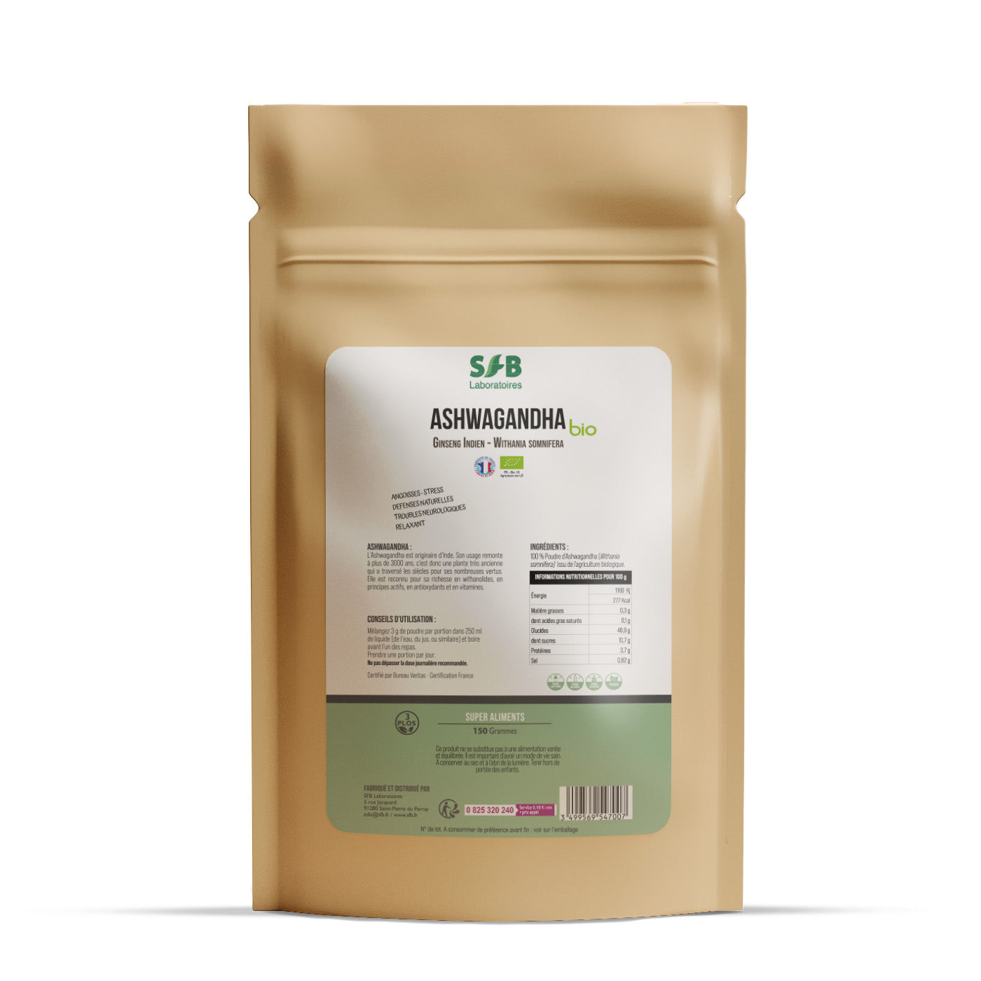 Ashwagandha bio en poudre - Ginseng Indien