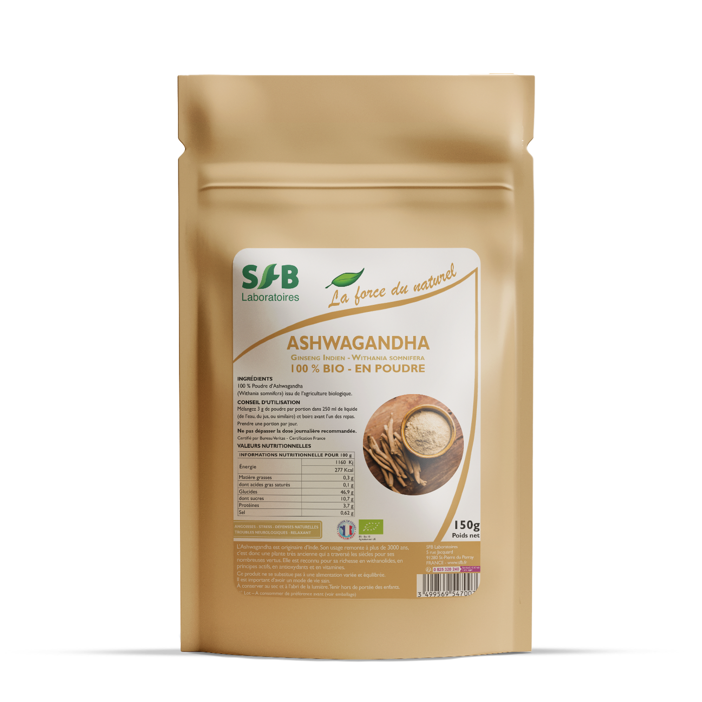 Ashwagandha bio en poudre - Ginseng Indien