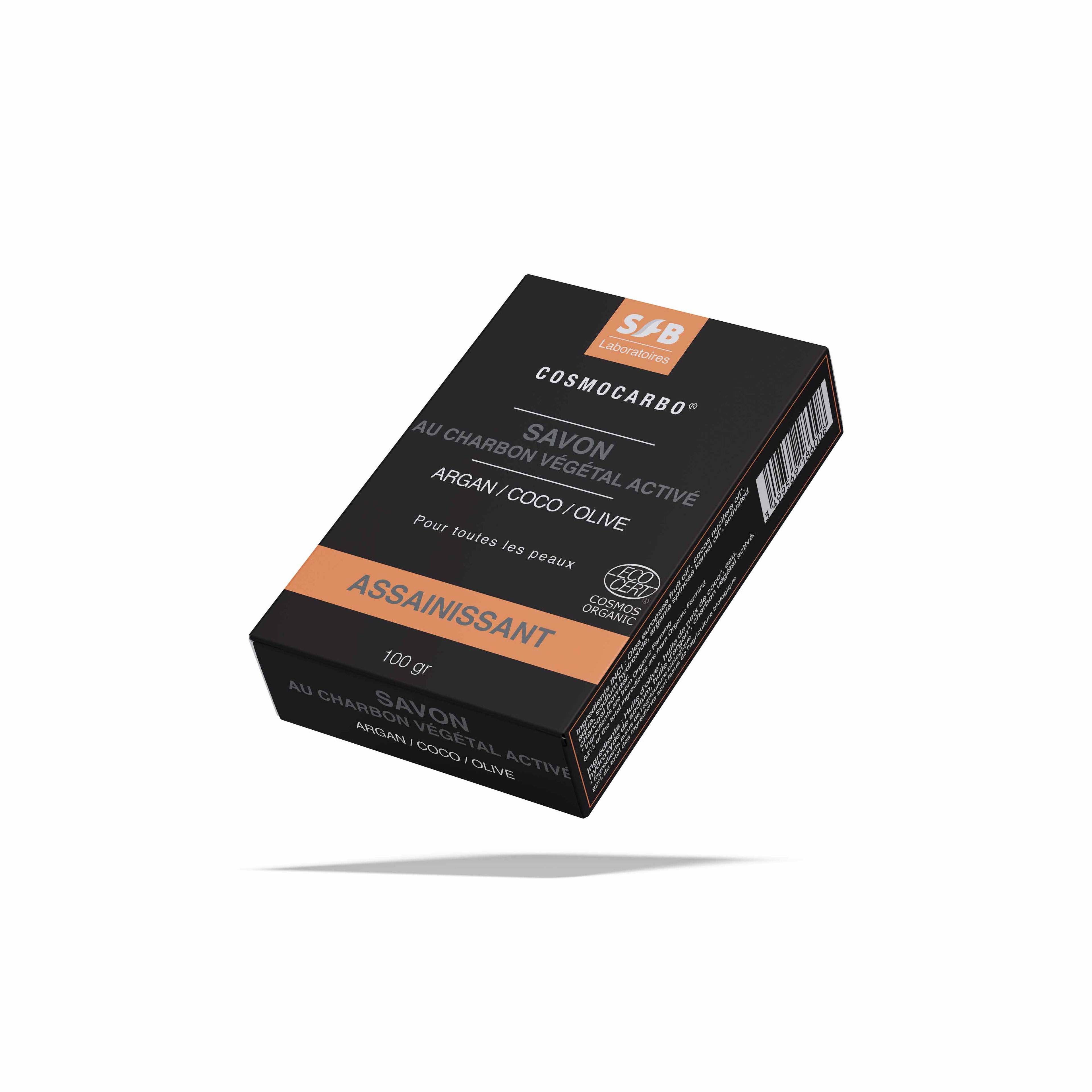 Savon au charbon végétal activé - Certifié COSMOS ORGANIC