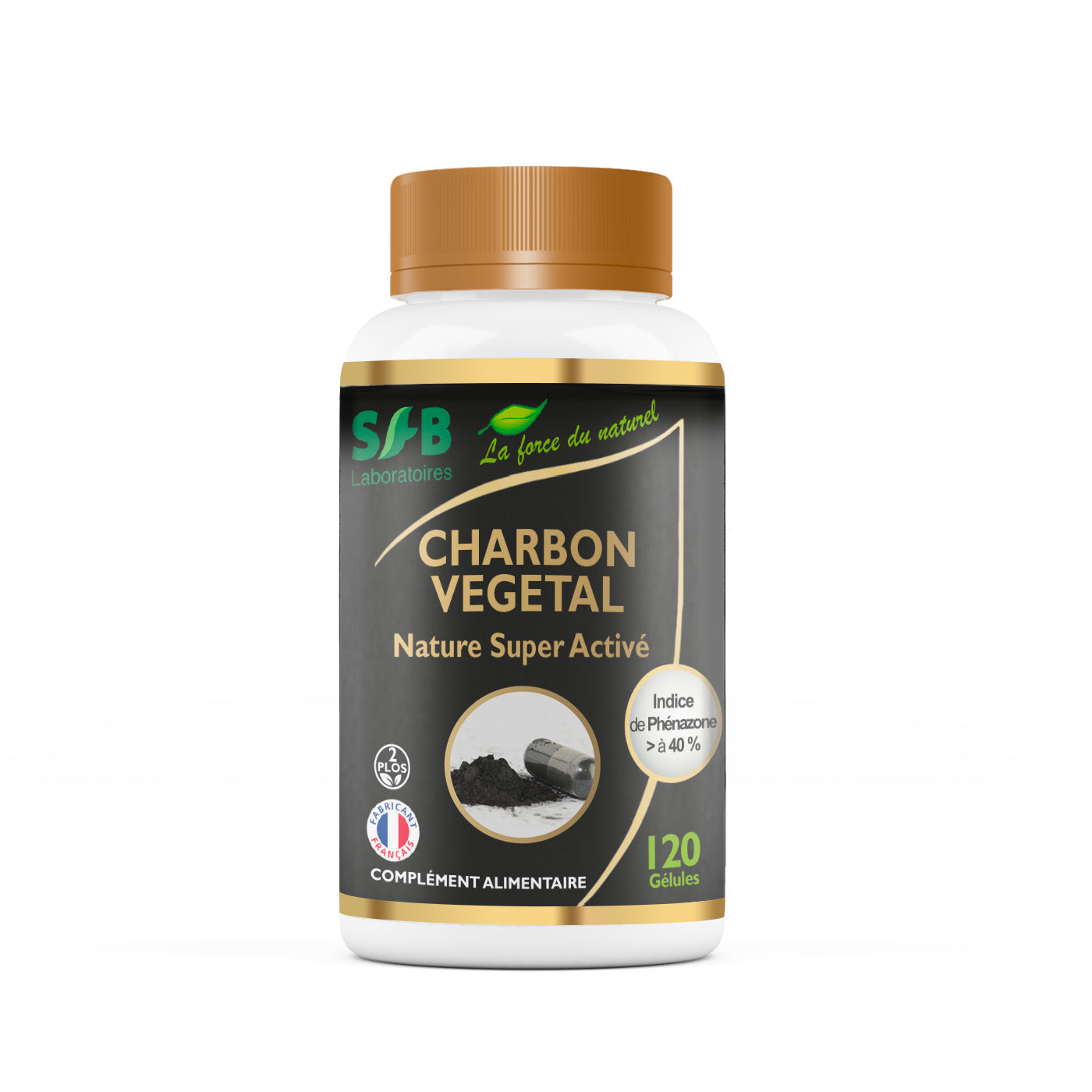 Charbon végetal super activé nature - 120 gélules