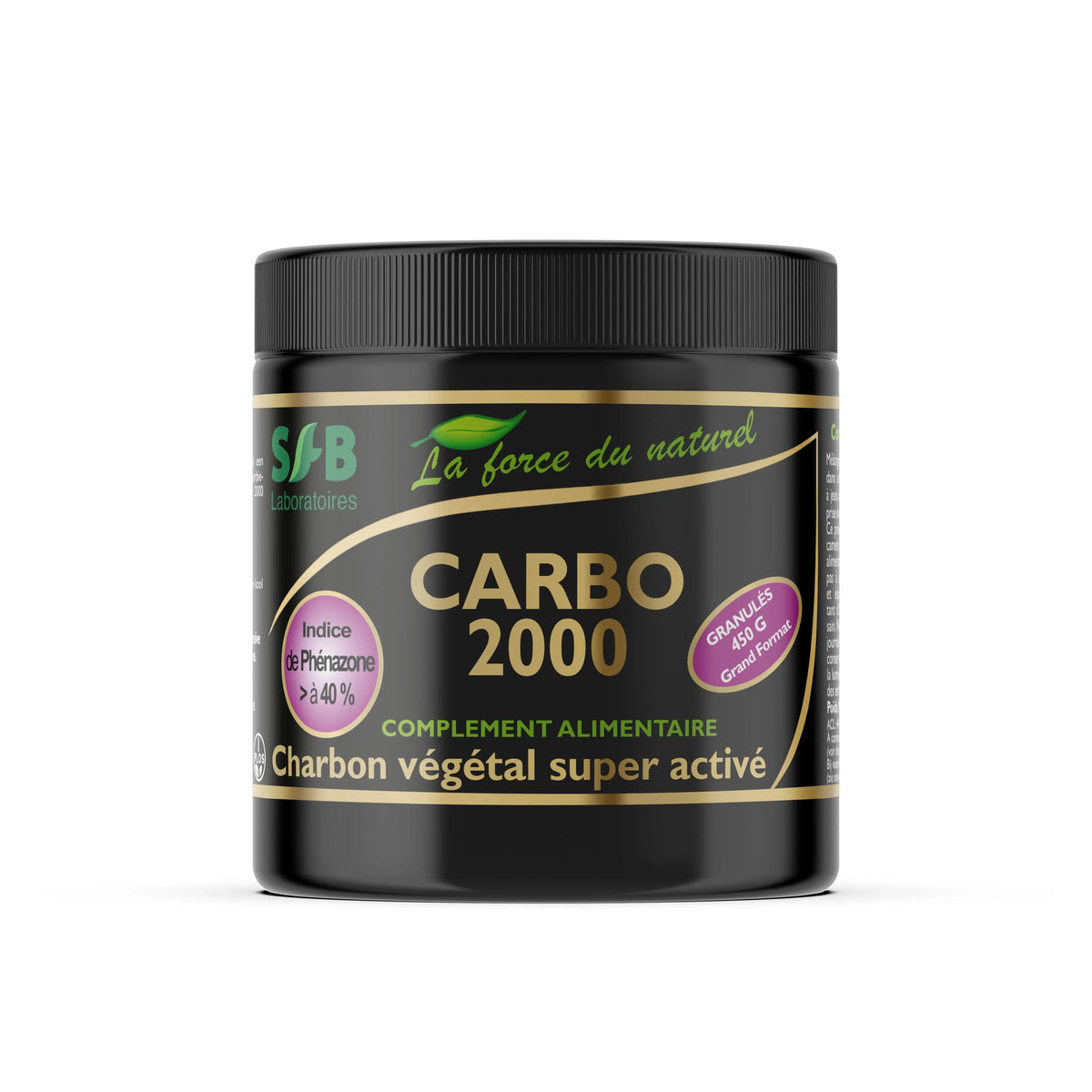 Charbon végétal super activé en granulés - Carbo 2000 SFB Laboratoires