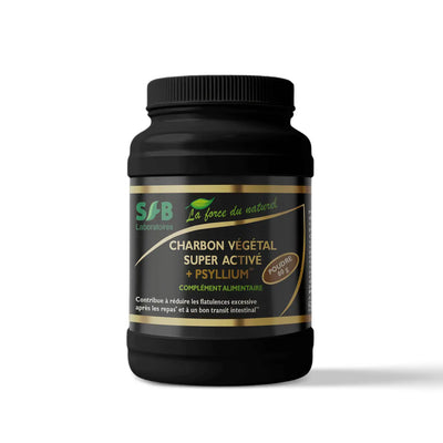 Charbon Végétal Super Activé + Psyllium Bio SFB Laboratoires