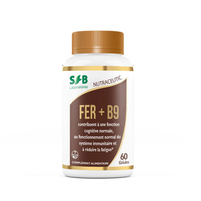 Fer Bisglycinate + B9 - 60 gélules SFB Laboratoires