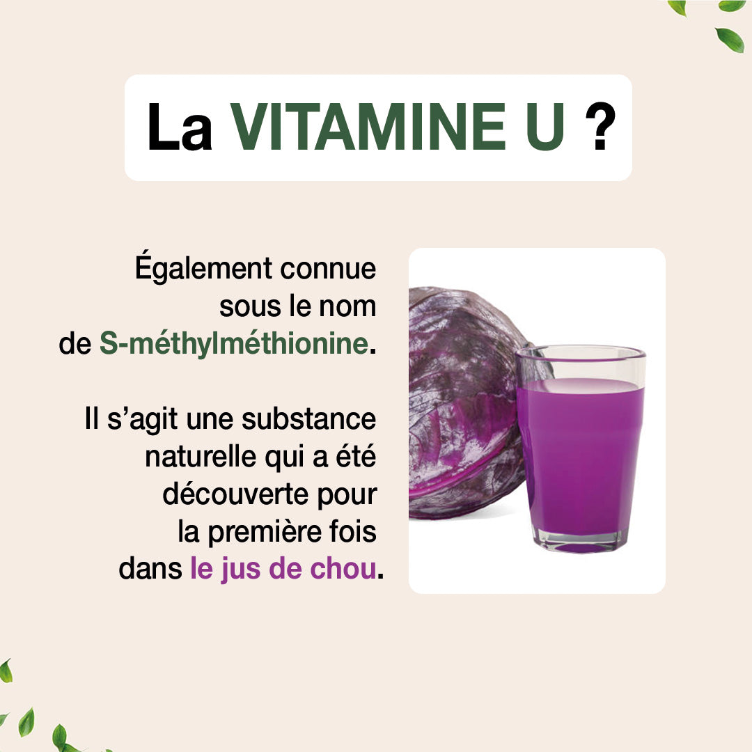 C'est quoi la vitamine U ? - Complément Alimentaire - Confort Digestif