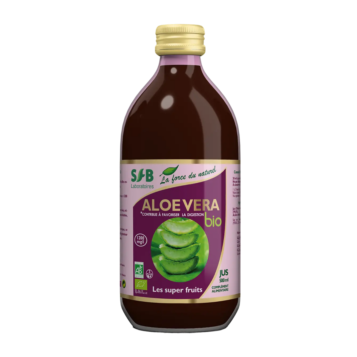 Jus Aloe Vera Bio super concentré - 500 ml SFB Laboratoires