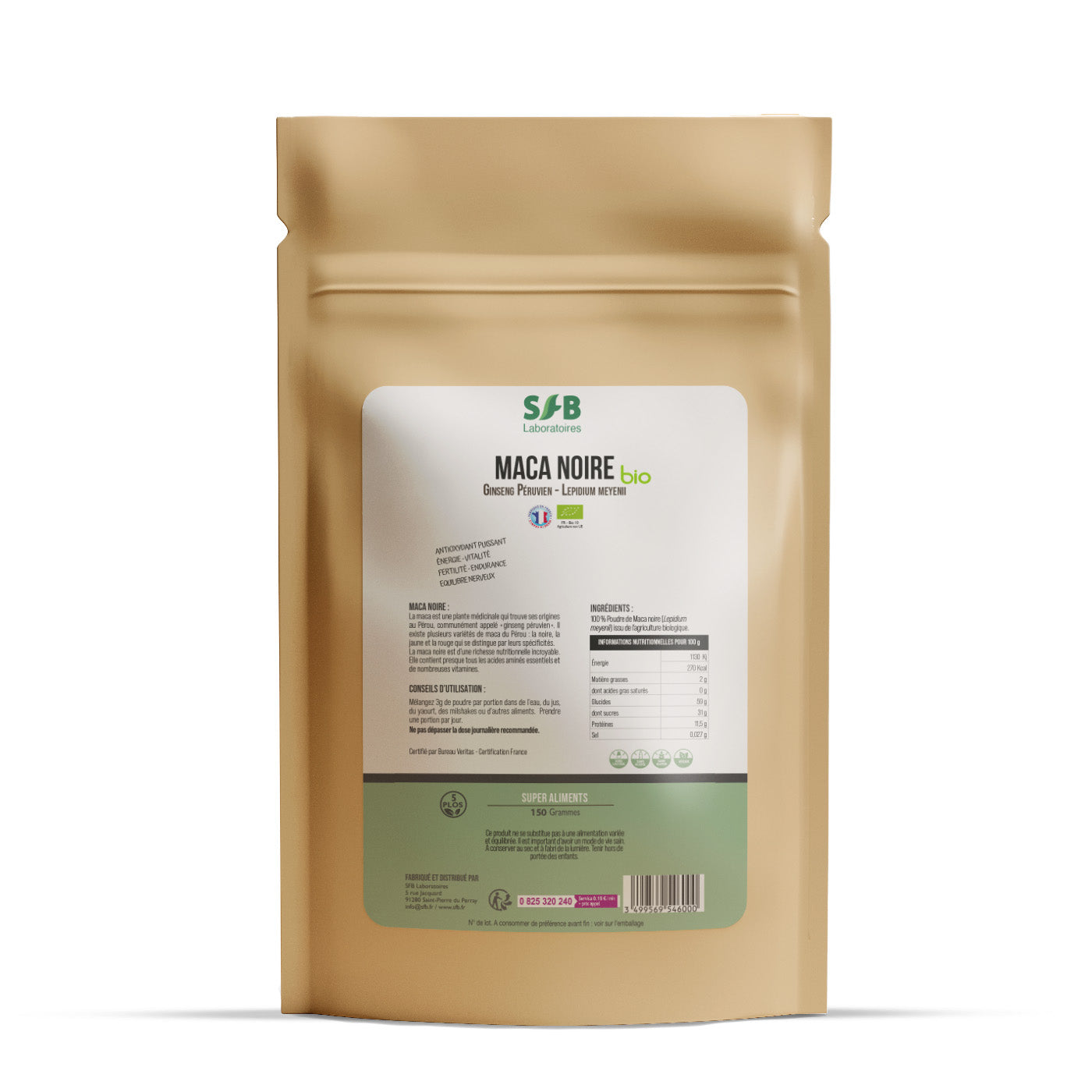 Maca Noire Bio en poudre - Ginseng Péruvien