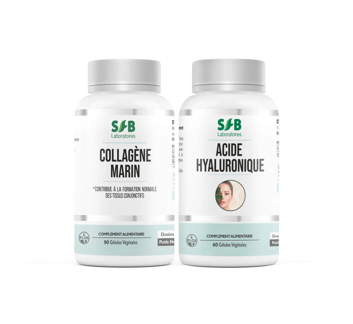 Collagène Marin 90 gélules + Acide Hyaluronique 60 gélules - DUO Nutricosmétique SFB Laboratoires