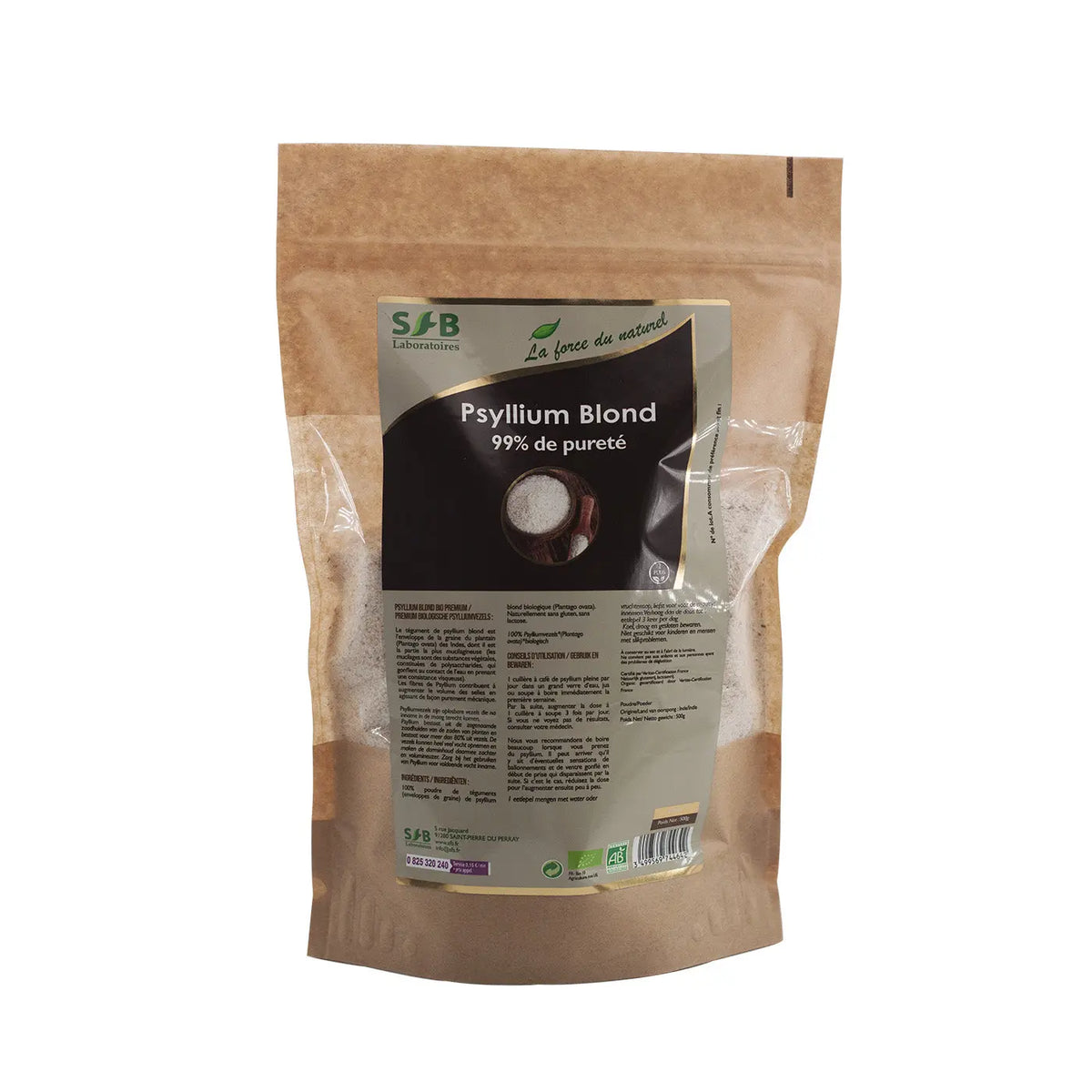 Psyllium Blond Bio - 99% de pureté SFB Laboratoires