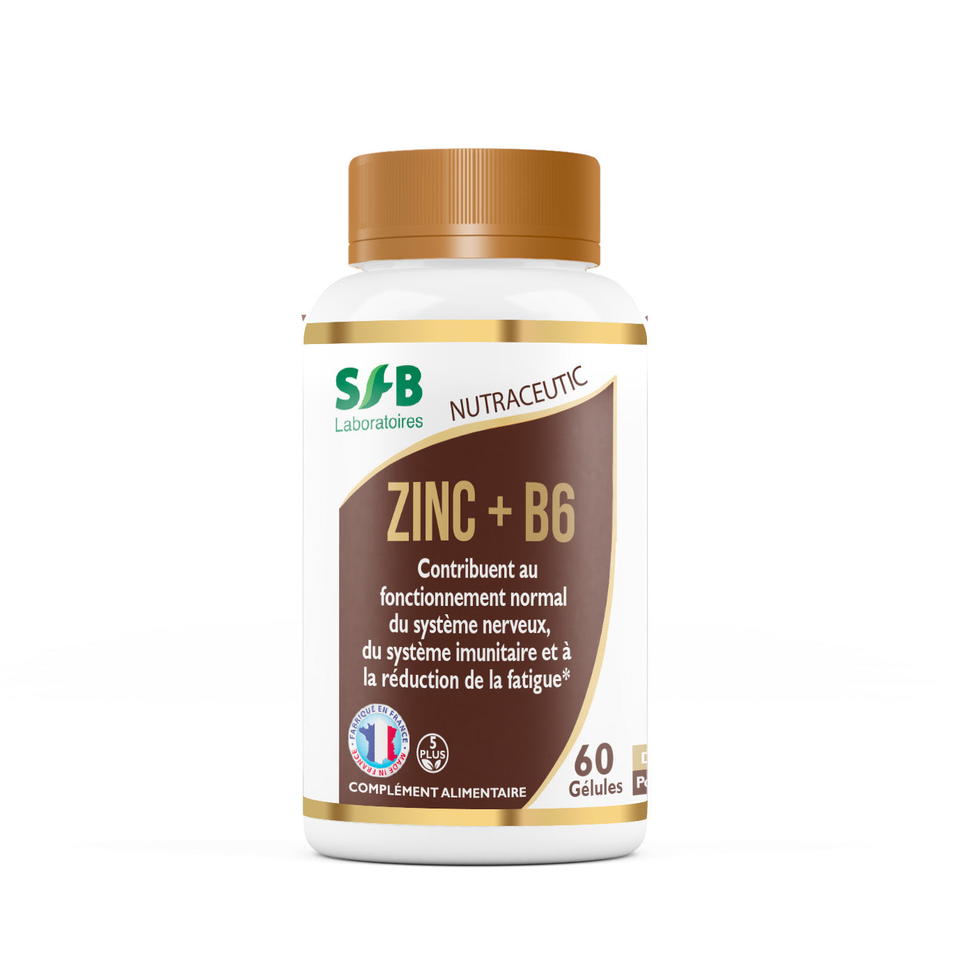 Zinc Bisglycinate + B6 - 60 gélules